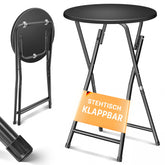 Statafel - Bartafel - Statafelrok - Partytafel - 110cm - Zwart - KESSER®
